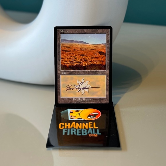 Magic MTG Deckmaster - Plains, Steppe Tundra (14), European Lands - Autographed - Picture 1 of 3